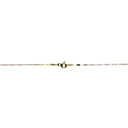Lant din Aur 14K, lungime 45 cm, model Fantasy Chain Tricolor, inchidere cu Spring Ring