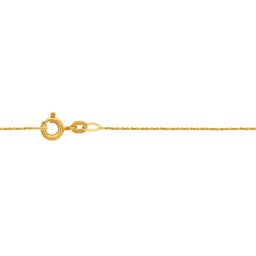 Lant din Aur 14K, lungime 42cm, model Criss-Cross Chain 0.7 mm, inchidere cu Spring Ring