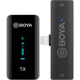 Lavaliera Wireless BOYA BY-XM6-S3 Digital Lightning iOS Negru