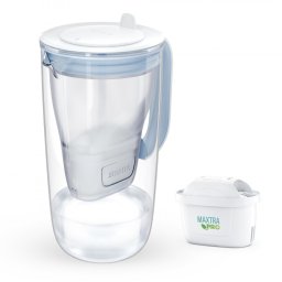Cana filtrare apa Brita Maxtra PRO, 2,5 l, Indicator LED, Sticla borosilicata, Albastru deschis