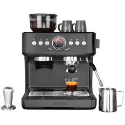 Espressor manual cu rasnita incorporata Gastroback Advanced Urban Duo 42627, 3000 W, 15 bar, 30 trepte macinare, Dual Thermoblock, Pre-brew, Manometru, Negru