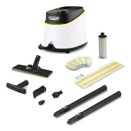Aparat de curatat cu abur Karcher SC 3 Deluxe, 1900 W, 1 l, 3,5 bari, 75 m², Incalzire nn 30 sec, Indicator LED, Alb/Negru