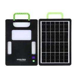 Panou solar fotovoltaic portabil cu lanterna 5000mAh GD980 putere 8W