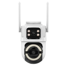 Camera de supraveghere WiFi PTZ Dual Lens 6MP rotire 360 vedere nocturna color detectare miscare exterior IP66