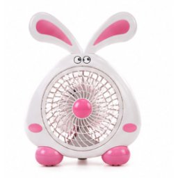 Mini ventilator cu fir model IEPURAS pentru birou portabil ROZ