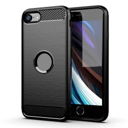 Husa Husa TPU Forcell Carbon pentru Apple IPhone 7 / Apple IPhone 8 / Apple IPhone SE (2020) / Apple iPhone SE (2022), Neagra