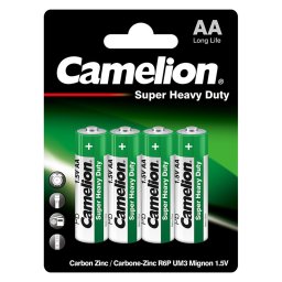 Baterii AA LR6 1.5V Camelion Super Heavy Duty, Blister 4
