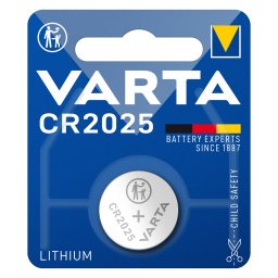 Baterie litiu CR2025 3V 170mAh, 20x2.5 mm, Varta, blister 1 buc