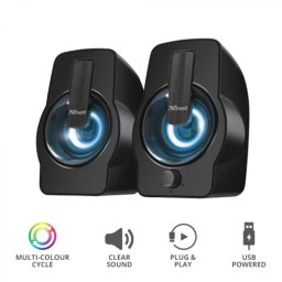 BOXE PC Trust Gemi RGB 2.0 Speaker Set - black 22948 (timbru verde 2.00 lei)