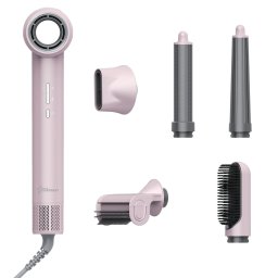 Uscator de par profesional STARCREST SHD-6-1PK, 1300 W, 6 Accesorii incluse, 3 Trepte de viteza, 3 Trepte de temperatura, Buton de aer rece, Roz