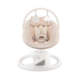 Balansoar electric pentru bebelusi cu sezut rotativ 360 grade Momi Pearl Beige