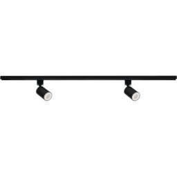 Kanlux 45920 - Spot pentru șină ALTEAR, 2 x GU10, 10 W, 230 V, 1 m, negru