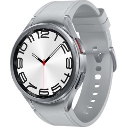 RESIGILAT Smartwatch Samsung Watch 6 Classic SM-R965 4G LTE, ecran AMOLED 1.47, 2GB RAM, 16GB Flash, Bluetooth 5.3, Carcasa Otel, 47mm, Waterproof 5ATM, Argintiu