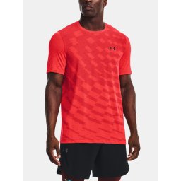 Under Armour UA Seamless Radial SS-RED T-Shirt - Mens