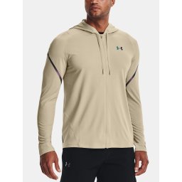 Under Armour Sweatshirt UA Rush FZ Hoodie-BRN - Mens