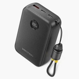Baterie Externa Vention 20000mAh 2 x USB-C 1x USB-A Negru