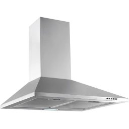 Hota Hota, 60 cm, 338 m³/h, 3 Trepte, Filtru Aluminiu, Iluminare LED, 65 dB, Argintiu