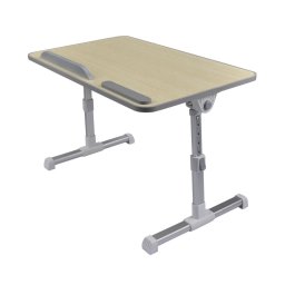 Masa pentru laptop de pana la 17", inclinare ajustabila 30grade, armrest, Crem