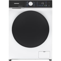 Masina de spalat rufe 9 kg, motor inverter, 1400 rpm, clasa A, 16 programe, butoane touch, panou de control negru cu pictograme colorate, usa dubla neagra (PC Cover), culoare Alb