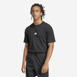 Tricou de fitness din bumbac Negru Bărbați