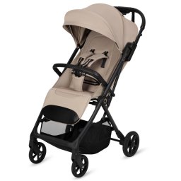 Carucior sport, Lionelo, Tansi, Pliere automata, Ultracompact, Manevrare cu o mana, Roti cu tehnologie GravelTech, Spatar si suport picioare reglabile, 6-48 luni, Sustine 22 kg, Bej