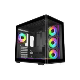 COOLERMASTER Elite 600 TG negru +7 buc ARGB ventilator