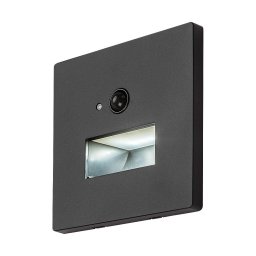 Rabalux 77197-LED Lampă LED pentru trepte LUNCA cu senzor de mișcare și senzor de amurg, 1W/230V, 3000/4500/6500K, negru