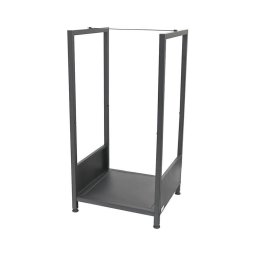 Suport pentru lemne, 39 x 35 x 76 cm, negru