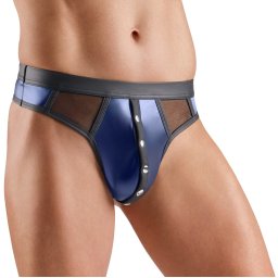Svenjoyment Elegant Shimmering Wetlook Thong 2111780 Dark Blue XL