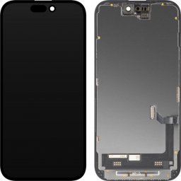 Display cu Touchscreen MP compatibil cu Apple iPhone 15, cu Rama, Versiune Premium Soft OLED FHD 120Hz Diagnostic, Negru