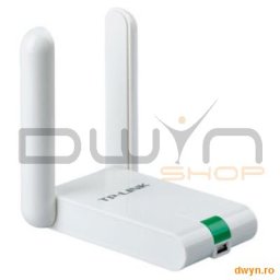 Placa Retea Wireless USB 300Mbps High Gain, 802.11n Draft 2.0,QSS, 2.4GHz, cablu 1,5m
