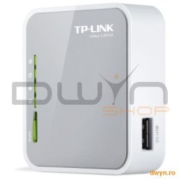 Router Wireless 3G 150Mbps, portabil, compatibil UMTS/HSPA/EVDO 3G USB modem, 2.4GHz, 802.11n/g/b, 1