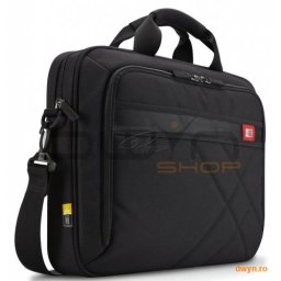 Geanta laptop 15.6' Case Logic, buzunar interior 10.1', buzunar frontal, poliester, black 'DLC-115'