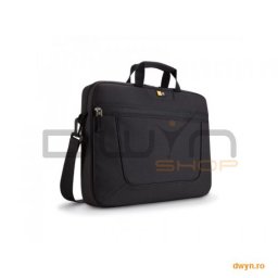 Geanta laptop 15.6' Case Logic, compartiment frontal de volum mare, buzunar frontal, poliester, blac