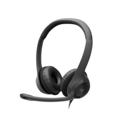 Casti over-head Logitech H390, microfon, noise cancelling, negru