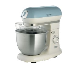 Mixer cu bol Ariete 1588.BL Vintage, 1000 W, Bol detasabil 5.5 l, 10 viteze + Pulse, Albastru Pastel