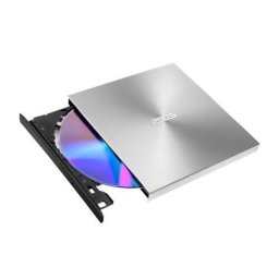 DVD writer extern ASUS ZenDrive U9M, 8X, ultra-subtire 13.9mm, suport M-DISC, compatibil cu USB tip C si tip A pentru Windows si Mac OS, Nero BackItUp, E-Green, Argintiu
