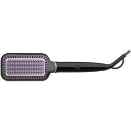 Perie incalzita Philips BHH880/00, Tehnologie ThermoProtect, invelis ceramic din turmalina, 2 Setari temperatura, Negru