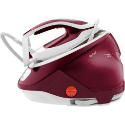 Statie de calcat de inalta presiune Tefal Pro Express Protect GV9220E0, 2600W, presiune 7.5 bar, functie Auto OFF, capacitate rezervor 1.8L, alb&rosu