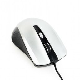 Mouse optic Gembird MUS-4B-01-BS, 1200 DPI, Negru-Argintiu