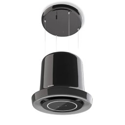 Hota insula Faber Glow BN, 69,5 cm, 640 m3/h, sticla neagra