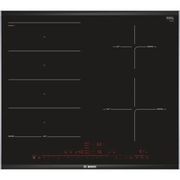 Plita incorporabila Bosch PXE675DC1E, Electrica, Inductie, 4 zone de gatit, PowerBoost, 60 cm, Negru