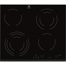 Plita incorporabila Electrolux EHF6343FOK, Vitroceramica, 4 zone gatit, Control touch, 59 cm, Sticla Neagra