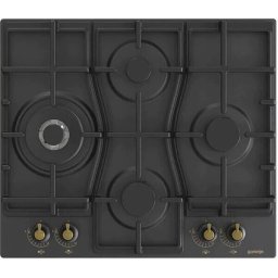 Plita incorporabila GORENJE GW6D42CLB, gaz, 4 arzatoare, Negru