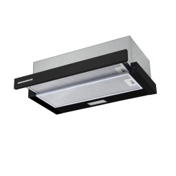 Hota incorporabila telescopica Heinner HTCH-F400BK, Putere de absorbtie 358.4 m3/h, 1 motor, Iluminare LED, 59.5 cm, Negru