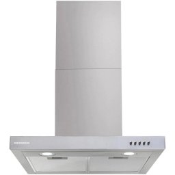 Hota incorporabila decorativa Heinner HDCH-360TSS, 1 Motor, Putere de absorbtie 308.1 m3/H, Lumina LED, 3 trepte de viteza, 60 cm, Inox