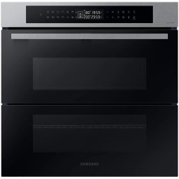 Cuptor incorporabil Bespoke Samsung NV7B4345VAS/U2, Electric, 76 l, Autocuratare catalitica, Dual Cook Flex, Display touch, Air sous vide,Natural Steam, SmartThings Cooking, Clasa A+, Negru/Inox