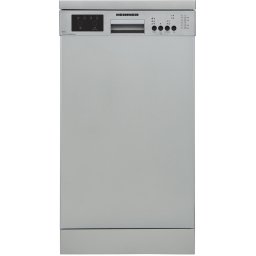 Masina de spalat vase Heinner HDW-FS4506DSE++, 10 Seturi, 6 programe, Clasa E, Half load, Aquastop, 45 cm, Antracit