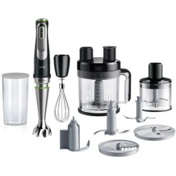 Mixer vertical Braun MultiQuick 9 MQ9195XLI, 1200W, Tocator 500ml, Bol 3,2l, Sistem EasyClick Plus, SplashControl, iMode, ActiveBlade, SmartSpeed, Pahar 600ml fara BPA, ChildLock, Lame inox, Argintiu