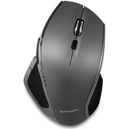 Mouse wireless Verbatim Deluxe, 1600 dpi, 8 butoane, Gri